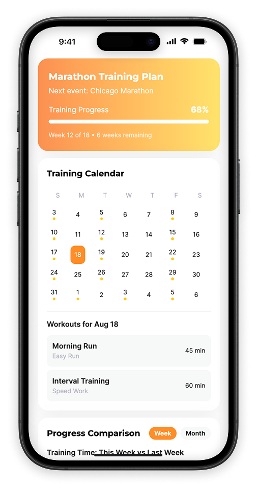 Evolv app interface showing AI-powered running insights and post-run analysis